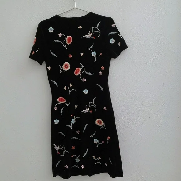 Vivienne Tam velvet embroidered mini dress🌷 - Picture 2 of 3